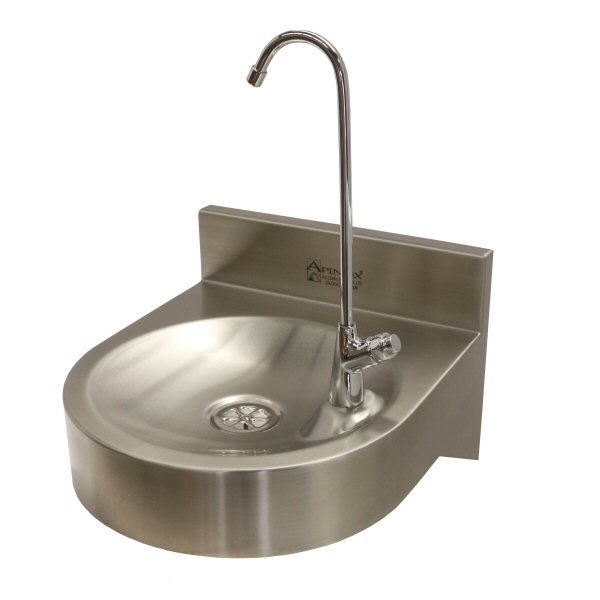 Gentworks Drinking Fountains: Wall Mounted Drinking Fountain with swan-neck